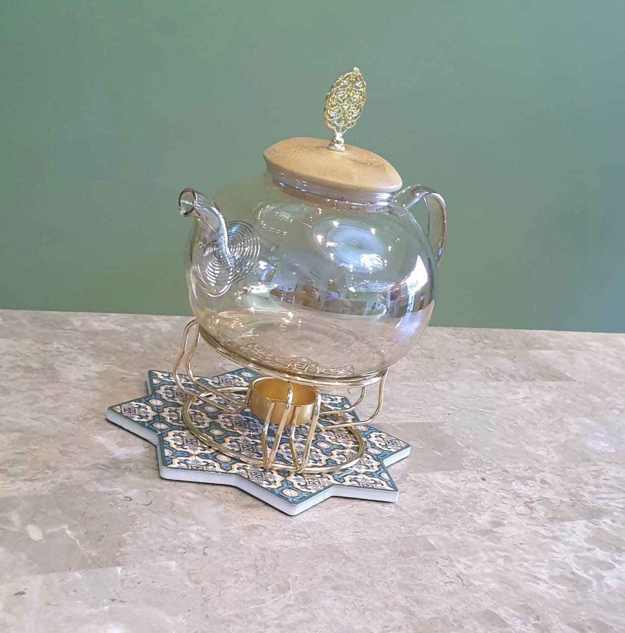 Pyrex glass tea and coffee pot
